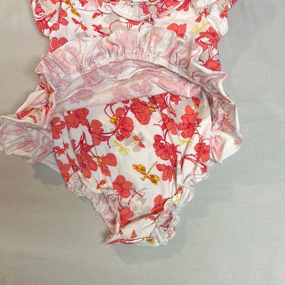 Baker by Ted Baker Red and Pink Ruffled one piece Romper dress - Picture 4 of 4